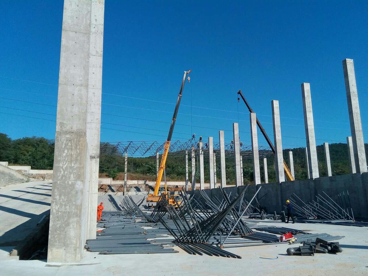 西安搅拌站网架